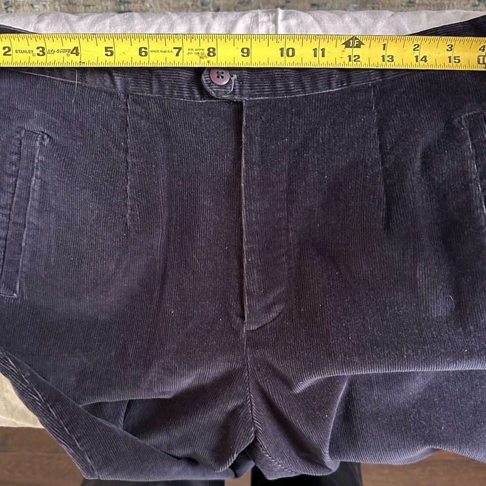 Dressbarn Dark Blue Corduroy Pants – Size 14, Tapered Leg - Picture 6 of 7